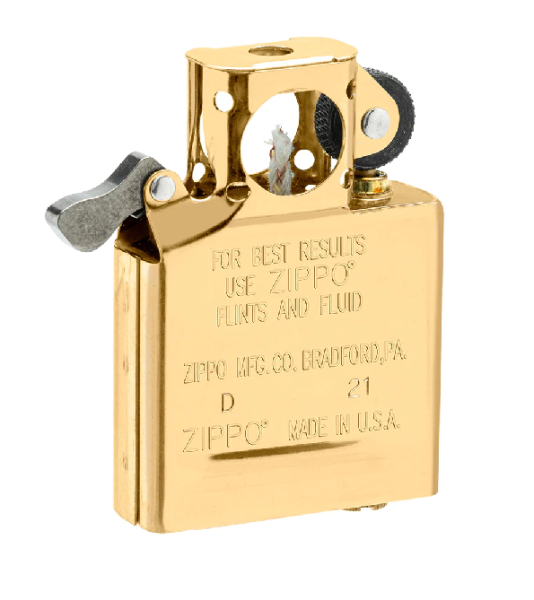 Zippo Pfeifen Einsatz gold flashed